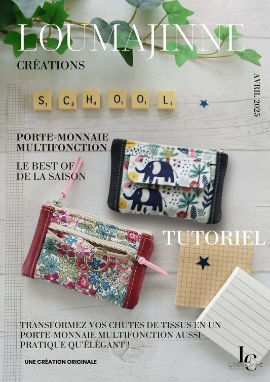 Porte-monnaie multifonction : transformez vos chutes de tissus avec ce tutoriel de couture et patron PDF.