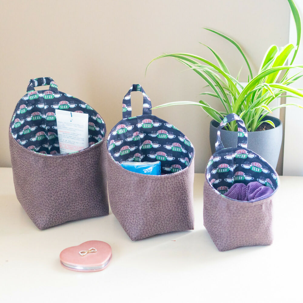 Panières à suspendre, 3 tailles – Tutoriel couture gratuit