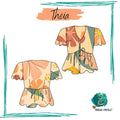 Blouse Théia - T36 à 50 avec manches papillons, patron de couture pdf à télécharger disponible.