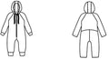 Illustration du patron de couture pdf à télécharger de "CACAHUETE - la combi évolutive d'extérieur ou d'intérieur" en ligne.