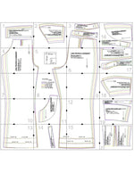 Patron de couture pdf à télécharger pour la Combinaison - XS/XL - Lady Moderna, illustration du modèle en format A4/A0/US Letter.