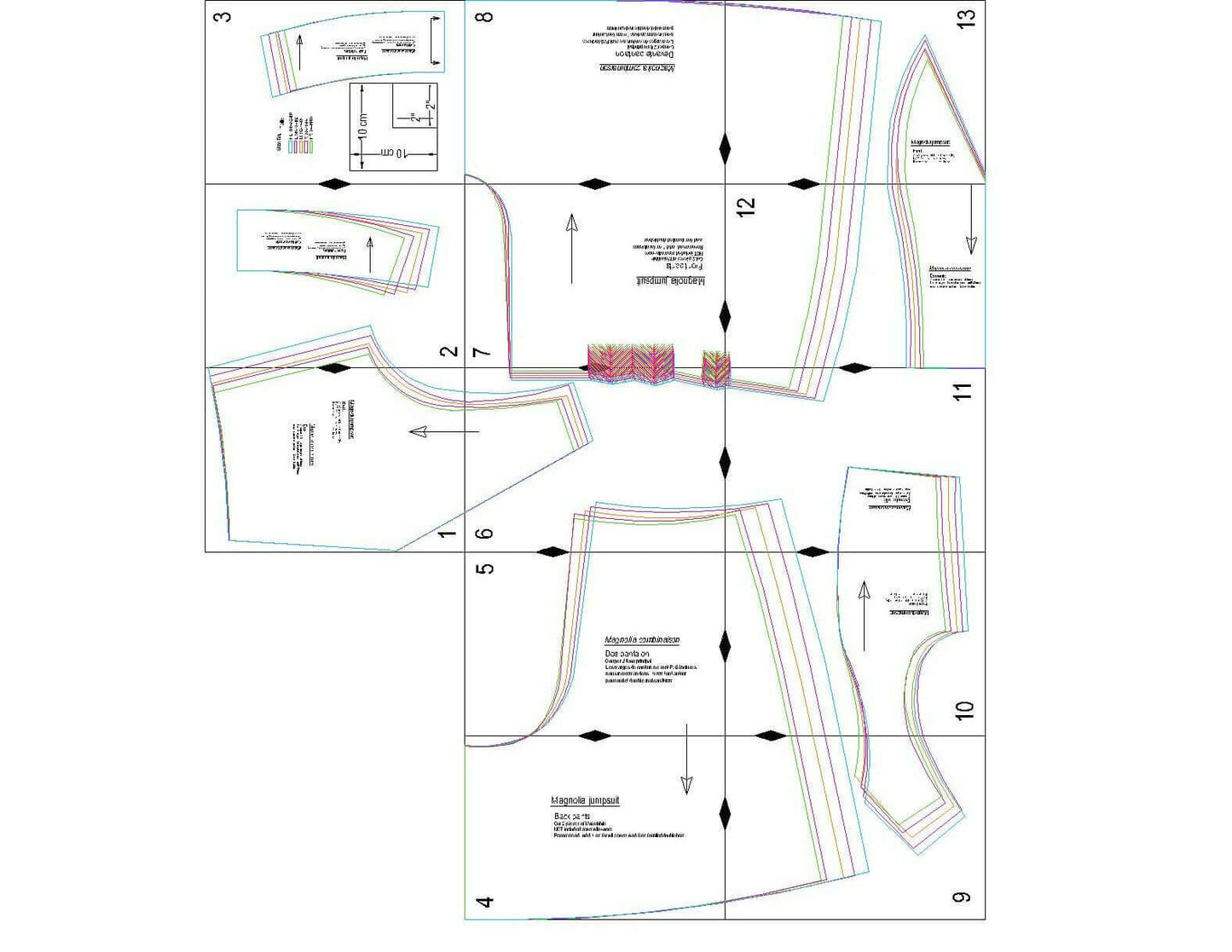 Patron PDF salopette femme - Combinaison - XS/XL - MAGNOLIA, patron de couture pdf à télécharger pour couturières intermédiaires.