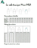 Patron de couture PDF à télécharger pour Duo Mère-Fille de robe sweat MILA (2-16 Ans / 34-54), guide des tailles et fournitures inclus.