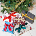 Emballage cadeau zéro déchet – Waouh! sous un sapin, enveloppant des cadeaux de formes variées; patron de couture pdf à télécharger.