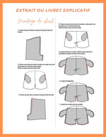 Guide de montage du short pour Ensemble Callice, patron de couture PDF à télécharger, instructions couture détaillées.