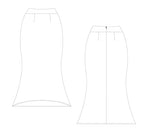Illustration du patron Jupe - XXS/XL - QUEEN LINE, patron de couture pdf à télécharger pour tailles XS à XL.