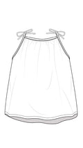 Illustration du patron de couture pdf à télécharger, La Blouse Mimolette en 10 tailles, pour bébés et enfants, image de la blouse.