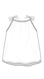 Illustration du patron de couture pdf à télécharger, La Blouse Mimolette en 10 tailles, pour bébés et enfants, image de la blouse.