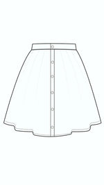 La Jupe Picodon en 11 tailles - patron de couture pdf à télécharger pour bébés et enfants, modèle de jupe à réaliser à la machine à coudre.
