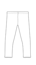 Illustration du patron PDF à télécharger pour le Legging bébé et enfant, tailles 3 mois à 10 ans, patron de couture PDF à télécharger.
