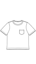 Illustration du modèle Le T-shirt manches courtes pour bébé et enfant, patron de couture PDF à télécharger.
