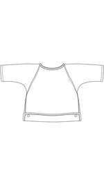Le Tablier - patron de couture PDF à télécharger pour enfants, idéal pour activités salissantes, deux tailles disponibles.