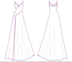 Patron de couture PDF à télécharger pour nuisette femme - XXS/L - LA MIA PERLA, vue design couture intermédiaire, tailles XXS à L.