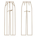 Patron de couture PDF à télécharger pour Pantalon - XXS/XL - CARAMEL DELIGHT avec détails, tailles XXS à XL.