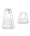 Patron PDF Jupe NOISETTE Femme/Enfant, patron de couture pdf à télécharger, jupe féminine et élégante, croquis de mode.