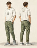 Patron PDF Pantalon Homme EL CAPITANO du XS au XXL, patron de couture pdf à télécharger, vue avant et arrière du pantalon élégant.
