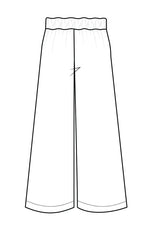 Illustration du Patron PDF Pantalon Rigotte Enfant du 12 mois au 14 ans, patron de couture pdf à télécharger, vue arrière du pantalon.