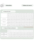 Patron PDF Robe SOLEA femme du 30 au 58, tableau de mesure des tours de poitrine, taille et hanches