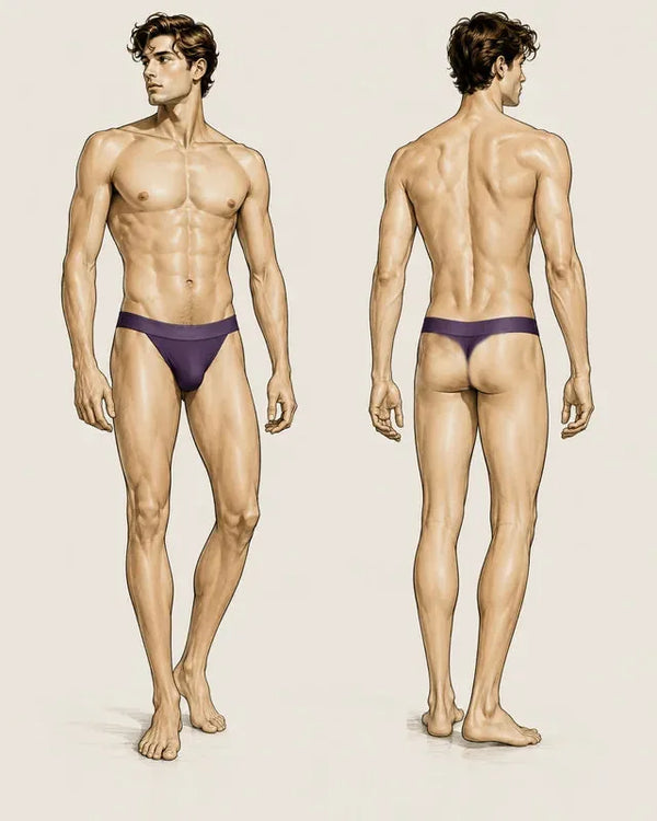 Patron PDF Sous-vêtements Homme WAKE UP STAR du XS au XXXL, slip vue de face et de dos