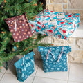 Pochette cadeaux, 4 formats – Surprise! sous le sapin avec rubans, zéro déchet. Patron de couture pdf à télécharger disponibles.