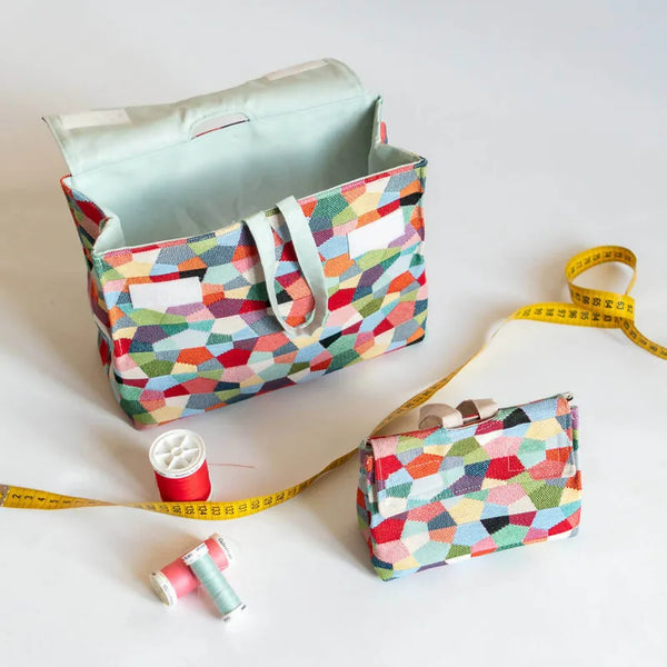 Pochette, pochette cadeau, 4 tailles – Curcuma: modèles colorés avec mesures et outil de couture, patron de couture pdf à télécharger.