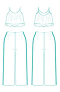Patron de couture pdf à télécharger pour Pyjama - XS/L - FALL IN LOVE, incluant les tailles XS à L et marges de couture