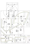 Patron de couture pdf à télécharger pour Robe Cache-Coeur - XS-XL - ANGELICA, guide A4/A0/US Letter, niveau intermédiaire.
