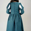 Robe Princesse Margaux Femmes vue arrière avec corsage ajusté et manches ballon, patron de couture pdf à télécharger.