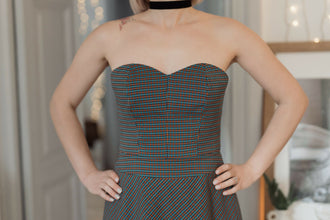 Patron de couture pdf à télécharger Robe - XS - L - AMELY, modèle bustier intermédiaire format A4, A0, US Letter.