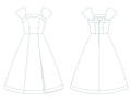Patron de couture robe femme PDF - Robe - XS - XL - WALK AND SHINE, patron de couture pdf à télécharger, tailles XS à XL.