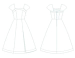 Patron de couture robe femme PDF - Robe - XS - XL - WALK AND SHINE, patron de couture pdf à télécharger, tailles XS à XL.
