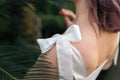 Détail d'une robe avec nœud épaule, patron de couture pdf à télécharger, Robe - XS/XL - VANILLA, niveau expert.