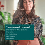 Robe ou Top Manta | Taille 32 à 52 en tissu imprimé, idéal pour fêtes. Patron de couture pdf à télécharger.