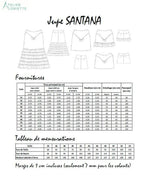 SANTANA - Jupe longue à volants pour femmes du 34 au 54, patron de couture pdf à télécharger, tableau de mesures et fournitures
