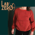 Sweat Florine en molleton rouge, patron PDF pour couture, version cosy pour l'automne et l'hiver.