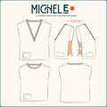 Patron de couture PDF à télécharger pour le SWEAT SANS MANCHES MICHEL.E avec 4 versions disponibles.