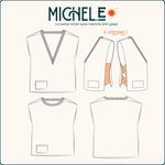 Patron de couture PDF à télécharger pour le SWEAT SANS MANCHES MICHEL.E avec 4 versions disponibles.
