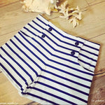 Short Titouan - femme et enfant, patron de couture pdf à télécharger avec poches et boutons, idéal pour un look mère fille.