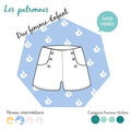 Short Titouan - femme et enfant en patron de couture pdf à télécharger, modèle illustré avec poche intégrée et tuto vidéo inclus.