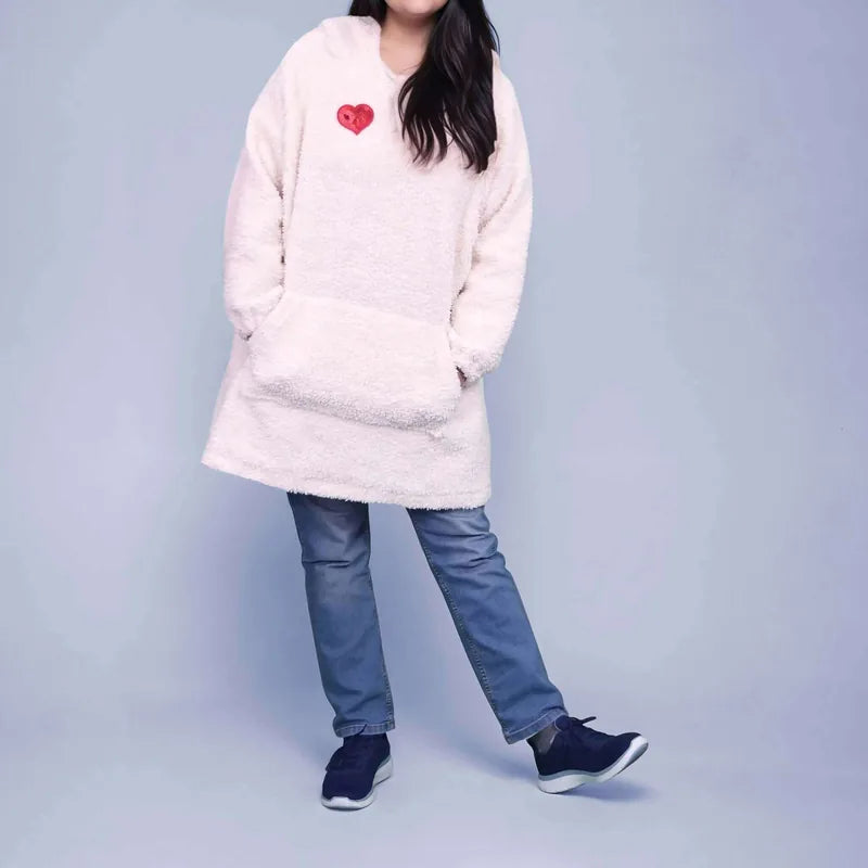 Sweat Doudou Casimir Femmes avec capuche XXL et poche kangourou, patron de couture pdf à télécharger