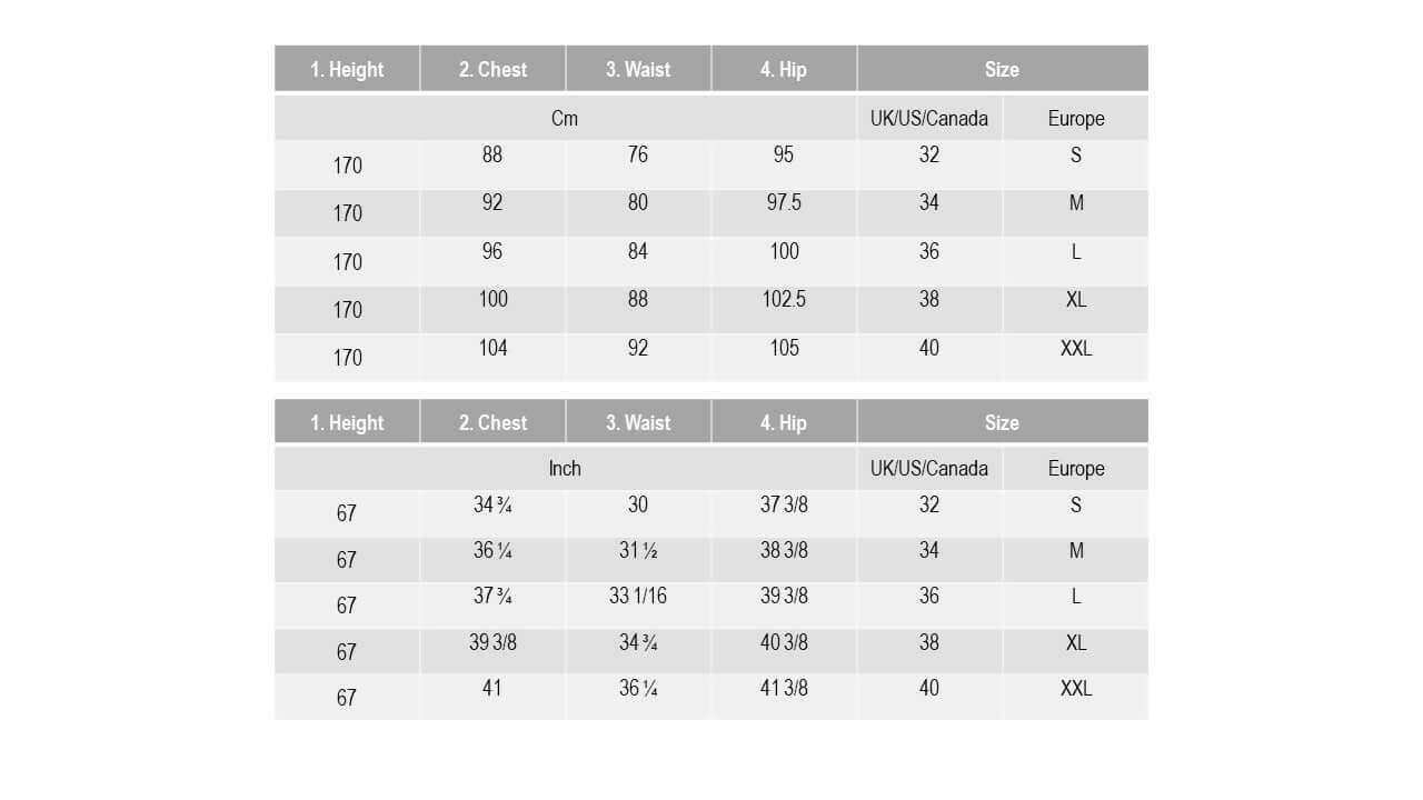 Tableau des tailles pour Sweat Homme ALBERTO - Patron couture PDF du S au XXL, avec mesures en cm et pouces.