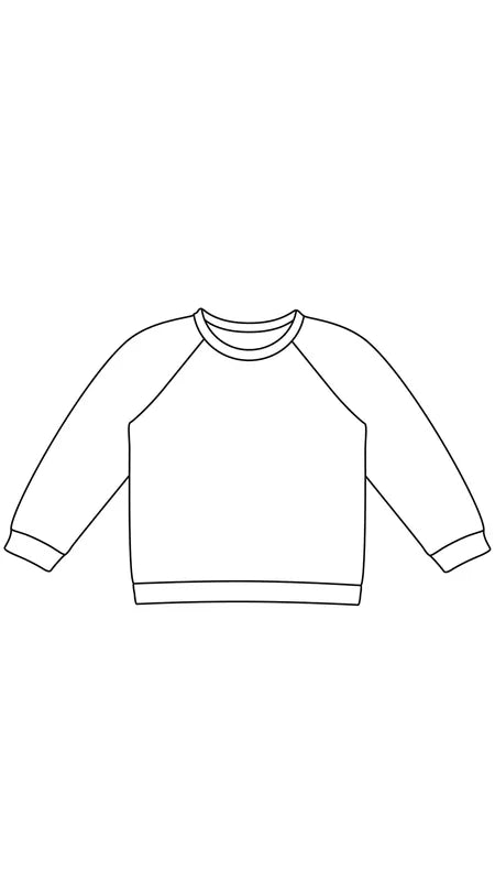 Illustration du Sweat Livarot Enfants - Patron couture PDF du 6 mois au 14 ans, un patron de couture pdf à télécharger pour enfants.