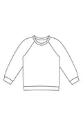 Patron de couture PDF Sweat Livarot Adulte Taille 34 à 54, à télécharger, incluant 11 tailles et livret d'explications en couleurs.