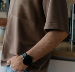 T-shirt homme du XXS au XXL - DOMINO en jersey marron, patron de couture PDF à télécharger, parfait pour le confort quotidien.