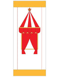 Théâtre de marionnettes - JOY ART patron de couture pdf à télécharger pour cadre de porte, niveau débutant, rouge et or.