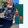 Haut Top Akalat en maille avec version à manches longues. Patron de couture PDF, taille 32 à 52.
