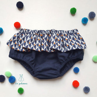 Trio de Bloomers - patron de couture PDF à télécharger avec volant, bloomers bébé confortable et facile, parfait pour cadeau naissance.