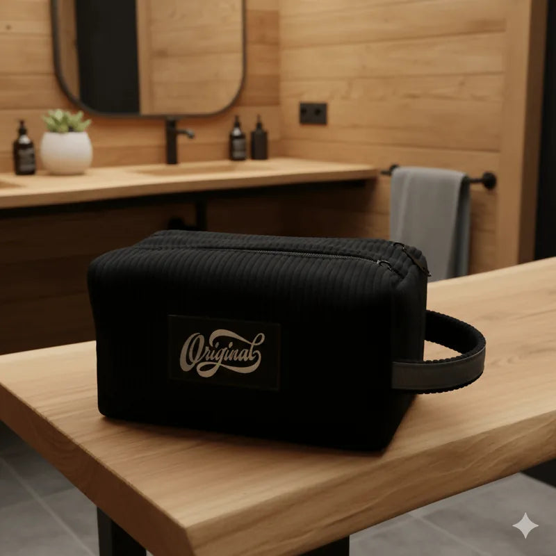 Trousse de toilette homme Richard - Tutoriel couture PDF, patron de couture pdf à télécharger pour une création élégante et pratique.