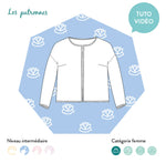 Veste Monet patron de couture pdf à télécharger, veste droite manches au choix, tuto vidéo inclus, niveau intermédiaire, catégorie femme.
