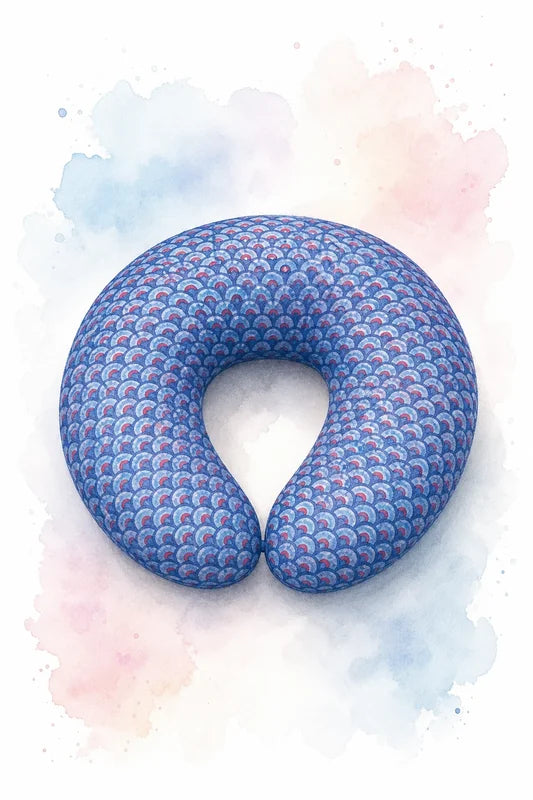 Coussin de voyage en forme de U pour le cou avec fermeture à glissière — Patron PDF gratuit à télécharger et coudre